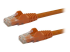 N6PATCH100OR - StarTech.com 100ft CAT6 Ethernet Cable, 10 Gigabit Snagless RJ45 650MHz 100W PoE Patch Cord, CAT 6 10GbE UTP Network Cable w/Strain Relief, Orange, Fluke Tested/Wiring is UL Certified/TIA - Right-angle