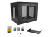 RK9WALM - StarTech.com 2 Post 9U 19" Wall Mount Network Cabinet, Adjustable Depth 6-15" Locking IT Switch Depth Enclosure, Vented Computer/Electronics Equipment Data Rack w/ Shelf + Hook & Loop Tape - Left-angle